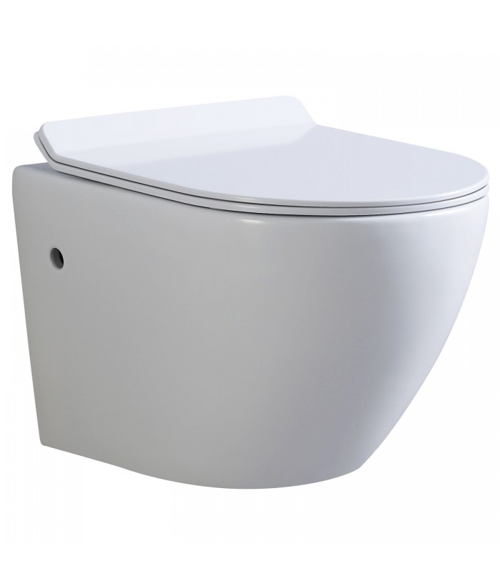 Abattant frein de chute pour WC Design Suspendu Blanc Charm