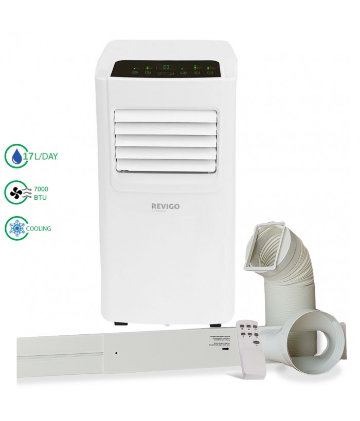 Climatiseur Mobile 3 En 1 Wi-Fi - 9000 BTU, Déshumidificateur 38L/j, Ventilateur 340 M³/h - Pour Pièces Jusqu'à 50 M²