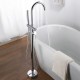 mitigeur de bain sur pied chrome brillant