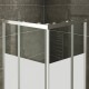 LANA+ porte douche coulissante 190 cm centre-opaque