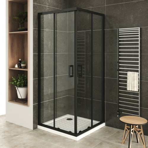 LANABLACK+ porte douche coulissante 180 cm transparent