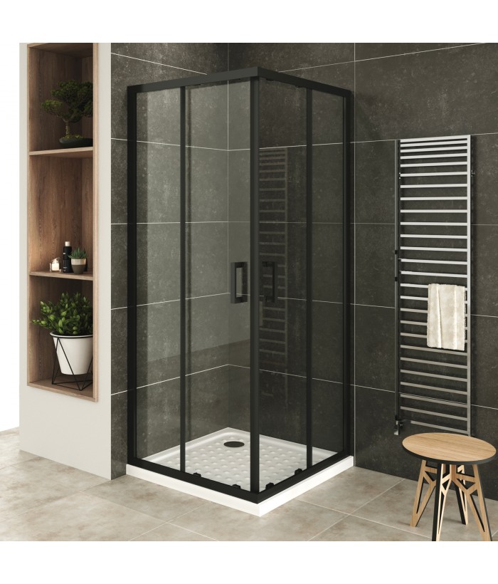 Aica cabine de douche,porte de douche pivotante avec paroi de