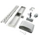 VAGO Caniveau de douche en inox