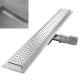 HOXY Caniveau de douche à encastrer motif grille perforée
