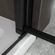 KIMIBLACK porte de douche noir 180 cm largeur réglable