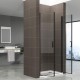 Paroi de douche battante noir hauteur 190 cm