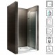 MONA Porte de douche pliante verre transparent