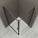 Porte de douche en angle largeur réglable