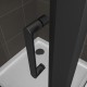 Poignée noir pour porte de douche