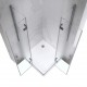 ATÉA Cabine de douche d'angle verre semi-opaque