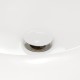 RENO Vasque à poser ronde en céramique blanc