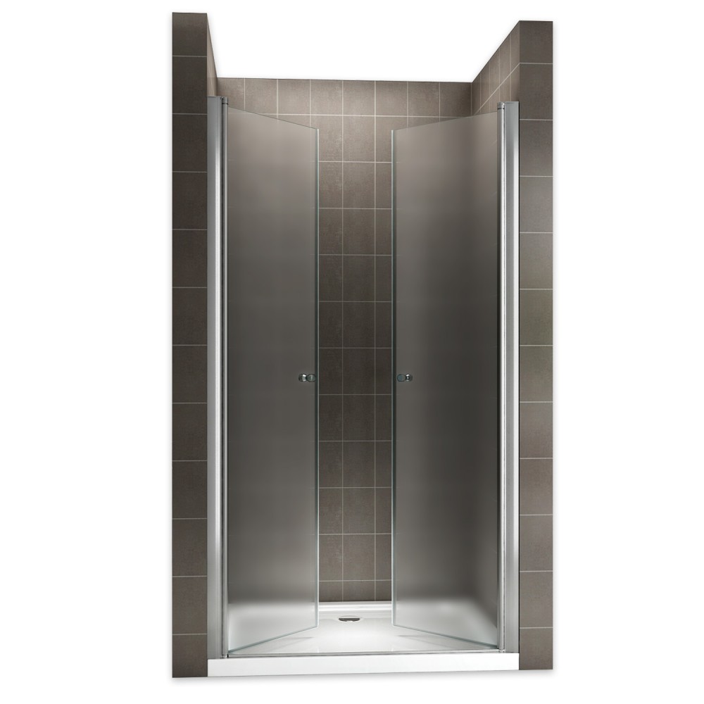 Porte de douche pivotante Chakra 90 cm h195 ouverture à droite verre 8mm  transparent noir mat - Iperceramica