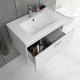 RUBITE 60 cm meuble salle de bain blanc tiroir 1 vasque