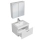 RUBITE 60 cm meuble salle de bain blanc + miroir armoire