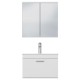 RUBITE 60 cm meuble salle de bain blanc + miroir armoire