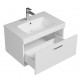 RUBITE 70 cm meuble salle de bain blanc tiroir 1 vasque