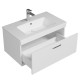 RUBITE 80 cm meuble salle de bain blanc tiroir 1 vasque