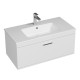 RUBITE 90 cm meuble salle de bain blanc tiroir 1 vasque