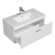 RUBITE 90 cm meuble salle de bain blanc tiroir 1 vasque