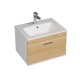 RUBITE 60 cm meuble salle de bain chêne tiroir 1 vasque