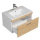 RUBITE 70 cm meuble salle de bain chêne tiroir 1 vasque