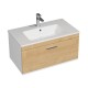 RUBITE 80 cm meuble salle de bain chêne tiroir 1 vasque