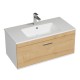 RUBITE 90 cm meuble salle de bain chêne tiroir 1 vasque