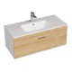 RUBITE 100 cm meuble salle de bain chêne tiroir 1 vasque