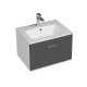 RUBITE 60 cm meuble salle de bain anthracite tiroir 1 vasque