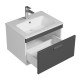 RUBITE 60 cm meuble salle de bain anthracite tiroir 1 vasque