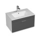 RUBITE 70 cm meuble salle de bain tiroir anthracite 1 vasque