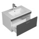 RUBITE 70 cm meuble salle de bain tiroir anthracite 1 vasque