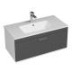 RUBITE 90 cm meuble salle de bain tiroir anthracite 1 vasque