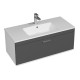 RUBITE 100 cm meuble salle de bain tiroir anthracite1 vasque