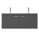 RUBITE 120 cm meuble salle de bain Anthracite double vasque 2 portes