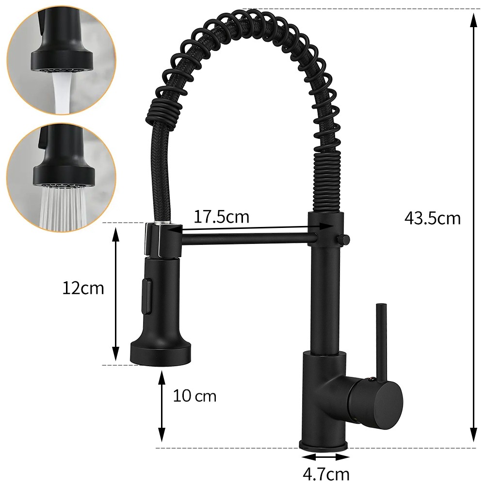 SHAR Douchette Evier Cuisine Robinet 360 Degres Noir, 3 Modes Embout  Robinet Cuisine avec Aerateur, Mitigeur Evier Cuisine Tete de Robinet  Rotative, Adaptateur Robinet Universal Orientable 