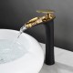 BRIA Robinet salle de bain cascade chrome noir et or