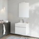 BOGOTA meuble sous vasque chêne blanc à tiroir 60 cm + miroir
