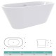Baignoire ilot grise 150x75 cm