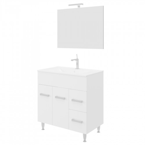 MADRID Meuble salle de bain simple vasque 100 cm + miroir