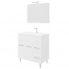 MADRID Meuble salle de bain simple vasque 100 cm + miroir
