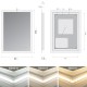 FRAME Miroir LED salle de bain antibuée 80 x 100 cm