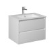 PRO Meuble salle de bain blanc simple vasque 70 cm