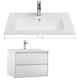 PRO Meuble salle de bain blanc simple vasque 70 cm