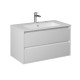 PRO Meuble salle de bain blanc simple vasque 90 cm