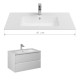 PRO Meuble salle de bain blanc simple vasque 90 cm