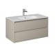 PRO Meuble salle de bain beige simple vasque 90 cm