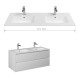 PRO Meuble salle de bain double vasque blanc 120 cm