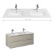 PRO Meuble salle de bain double vasque beige sable 120 cm