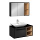 CAVALLI-VP Meuble et vasque + miroir anthracite